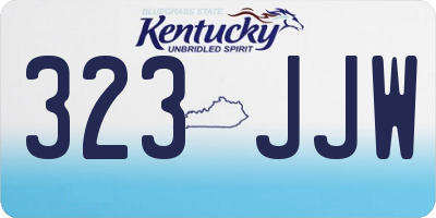 KY license plate 323JJW