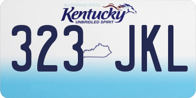 KY license plate 323JKL
