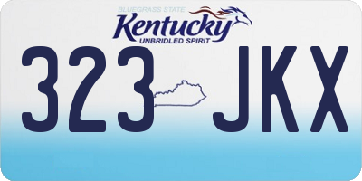 KY license plate 323JKX