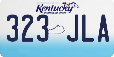 KY license plate 323JLA