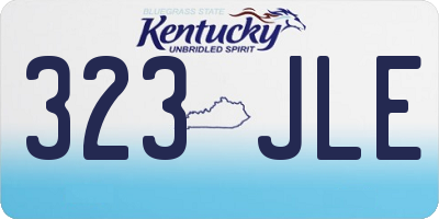 KY license plate 323JLE