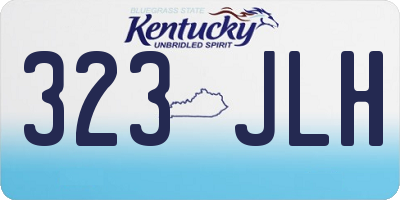 KY license plate 323JLH