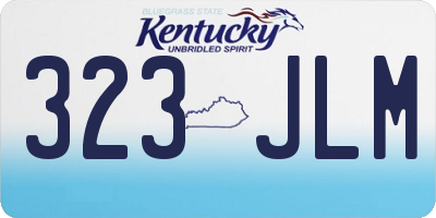 KY license plate 323JLM