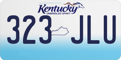 KY license plate 323JLU