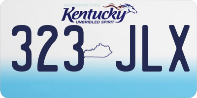 KY license plate 323JLX