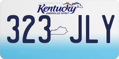 KY license plate 323JLY