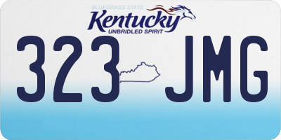 KY license plate 323JMG