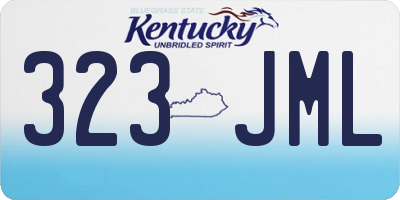 KY license plate 323JML