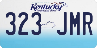 KY license plate 323JMR