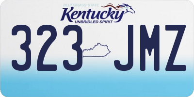 KY license plate 323JMZ