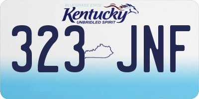 KY license plate 323JNF