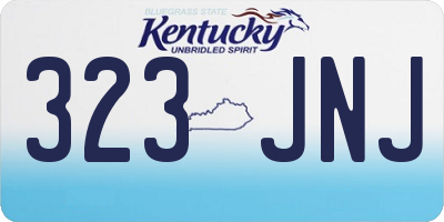 KY license plate 323JNJ