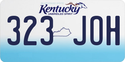 KY license plate 323JOH