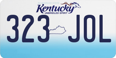 KY license plate 323JOL