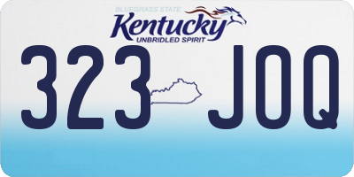 KY license plate 323JOQ