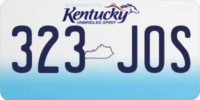 KY license plate 323JOS