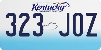 KY license plate 323JOZ