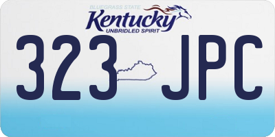 KY license plate 323JPC