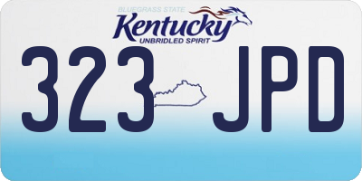 KY license plate 323JPD