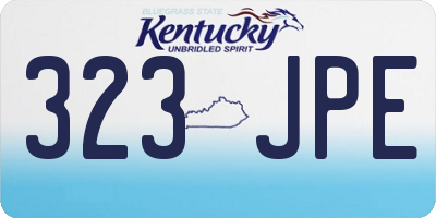 KY license plate 323JPE