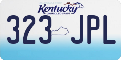 KY license plate 323JPL