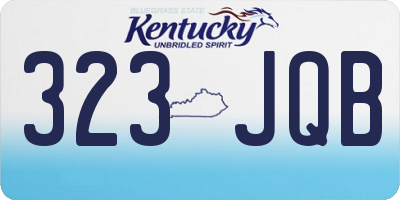 KY license plate 323JQB
