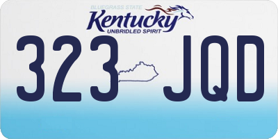 KY license plate 323JQD