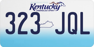 KY license plate 323JQL