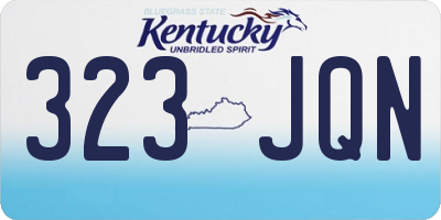 KY license plate 323JQN