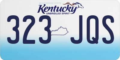 KY license plate 323JQS