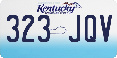 KY license plate 323JQV