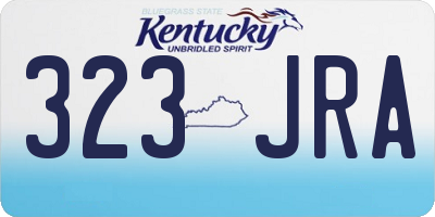 KY license plate 323JRA