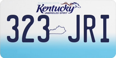 KY license plate 323JRI