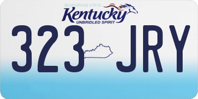 KY license plate 323JRY