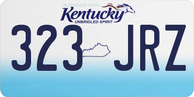KY license plate 323JRZ