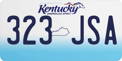 KY license plate 323JSA
