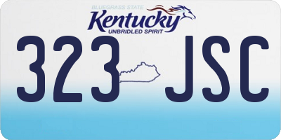 KY license plate 323JSC