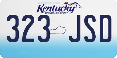 KY license plate 323JSD