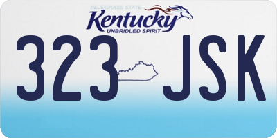 KY license plate 323JSK