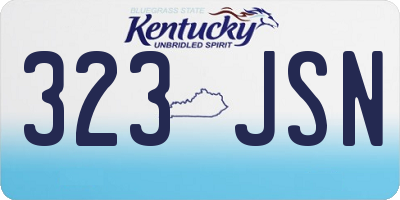 KY license plate 323JSN