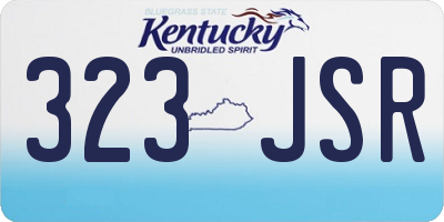 KY license plate 323JSR