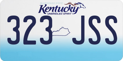 KY license plate 323JSS