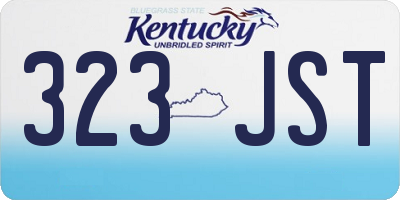 KY license plate 323JST