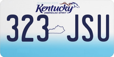 KY license plate 323JSU