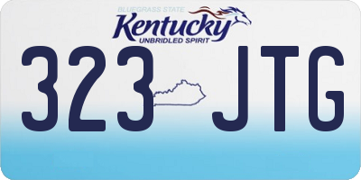 KY license plate 323JTG