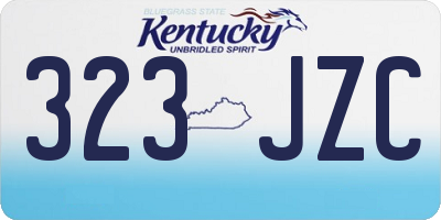 KY license plate 323JZC
