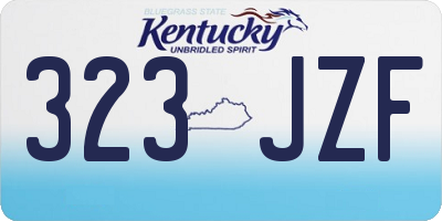 KY license plate 323JZF