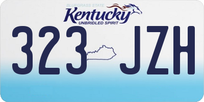 KY license plate 323JZH