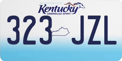 KY license plate 323JZL