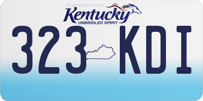 KY license plate 323KDI